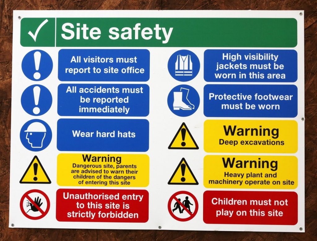 Health and safety signage installed in a Kenyan workplace - safety signs in kenya